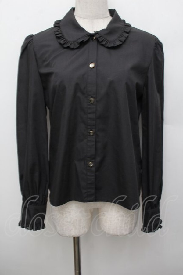 画像3: MILK / アクセサリーケープブラウス  黒 S-25-12-30-023-ML-BL-AS-ZS (3)