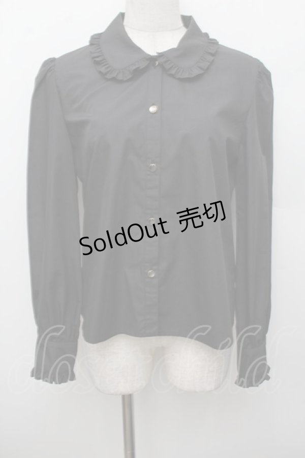 画像3: MILK / アクセサリーケープブラウス  黒 S-25-12-30-023-ML-BL-AS-ZS (3)