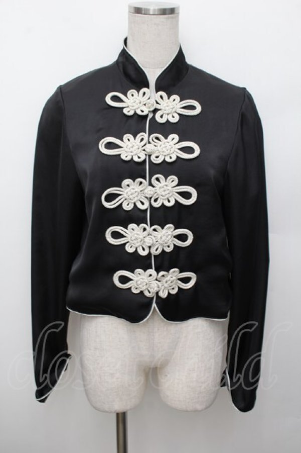 画像1: RoseMarie seoir / シャイナボタンシャツ  黒 S-25-12-30-024-LO-TO-AS-ZS (1)