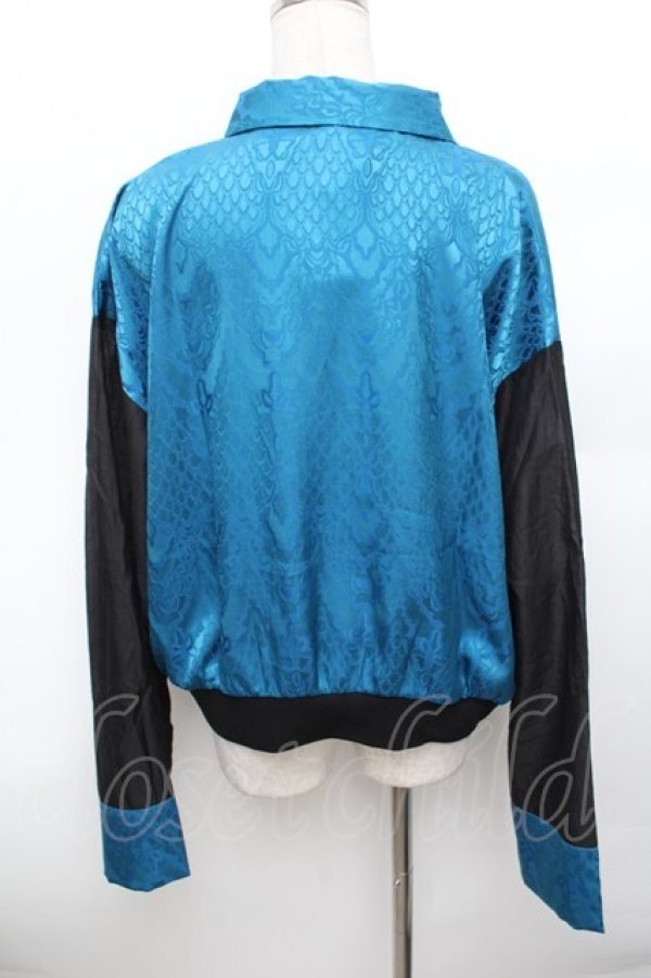 画像3: Deorart / 袖 シアー・チャイナ柄トッパー [中華柄]  ブルー S-25-12-30-026-PU-TO-AS-ZS (3)