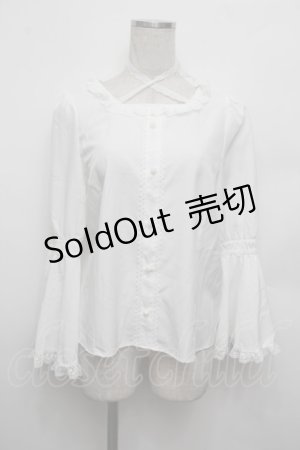 画像: Alice Mashiro / 姫袖ブラウス  白 S-26-01-04-001-LO-BL-AS-ZS