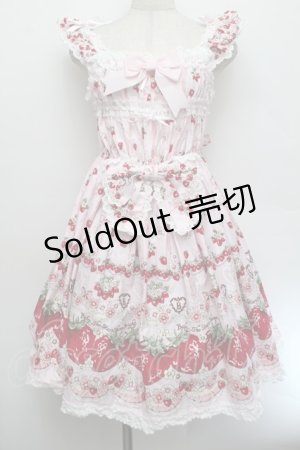 画像: BABY,THE STARS SHINE BRIGHT / Juicy Strawberry MemoryジャンパースカートII  ピンク S-26-01-04-027-BA-OP-AS-ZS