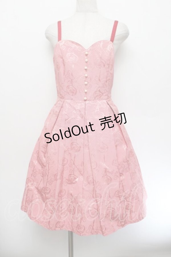 画像1: Emily Temple cute / エミリーローズビスチェ風ノースリーブワンピース  ピンク S-26-01-04-028-ET-OP-AS-ZS (1)