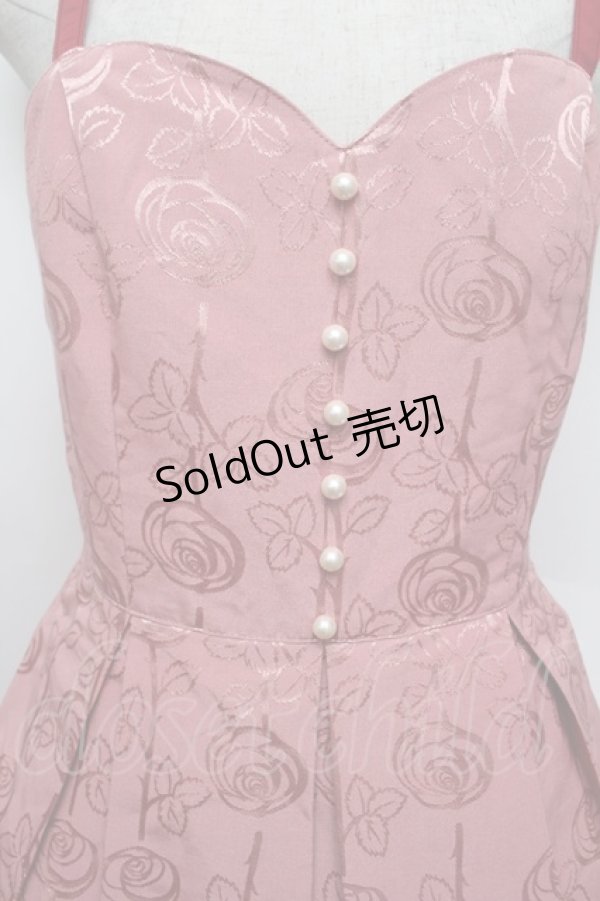 画像2: Emily Temple cute / エミリーローズビスチェ風ノースリーブワンピース  ピンク S-26-01-04-028-ET-OP-AS-ZS (2)