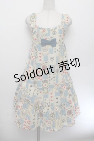 画像: Emily Temple cute / トランプノースリーブワンピース  サックス S-26-01-04-030-ET-OP-HR-ZS