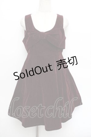 画像: Ank Rouge / ベロアワンピース  ワイン S-26-01-04-042-CA-OP-AS-ZS