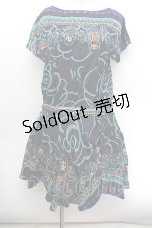 画像: Jane Marple / マトリョーシカのドレス  紺 S-26-01-04-045-JM-OP-AS-ZS