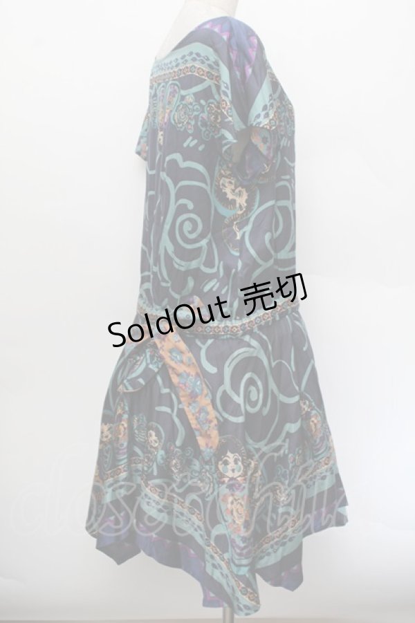 画像2: Jane Marple / マトリョーシカのドレス  紺 S-26-01-04-045-JM-OP-AS-ZS (2)