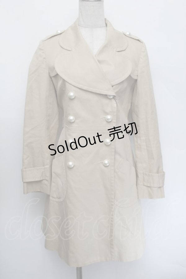 画像1: MILK / Pearlトレンチコート  ベージュ S-26-01-04-006-ML-CO-HR-ZT0201S (1)