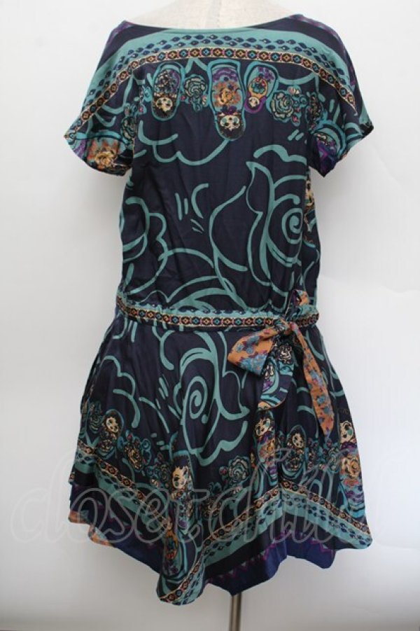 画像3: Jane Marple / マトリョーシカのドレス  紺 S-26-01-04-045-JM-OP-AS-ZS (3)