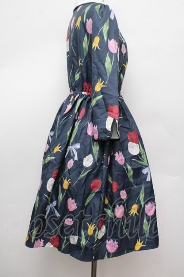 画像2: Emily Temple cute / Tulipワンピース  ネイビー S-26-01-04-047-ET-OP-HR-ZS (2)