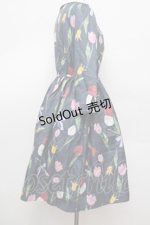 画像2: Emily Temple cute / Tulipワンピース  ネイビー S-26-01-04-047-ET-OP-HR-ZS (2)