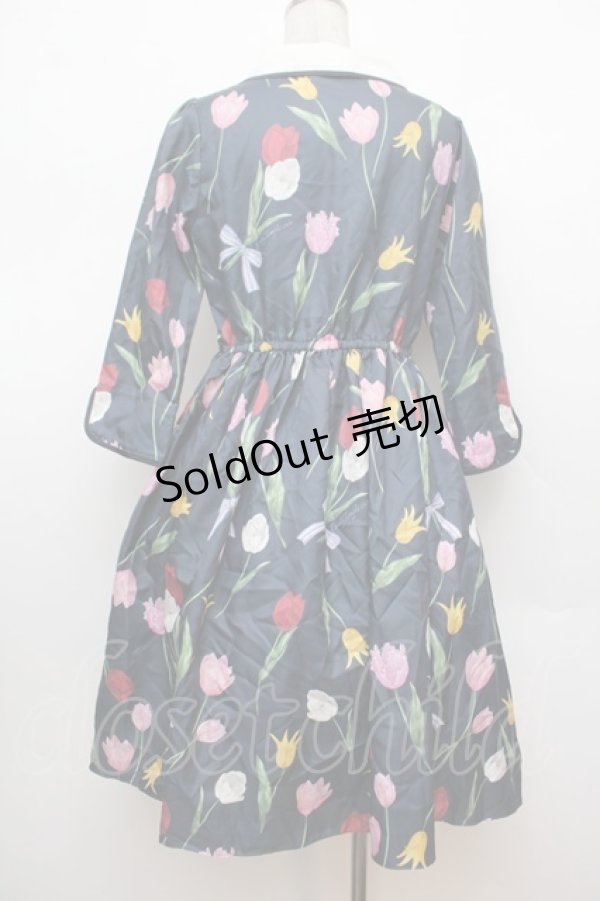 画像3: Emily Temple cute / Tulipワンピース  ネイビー S-26-01-04-047-ET-OP-HR-ZS (3)