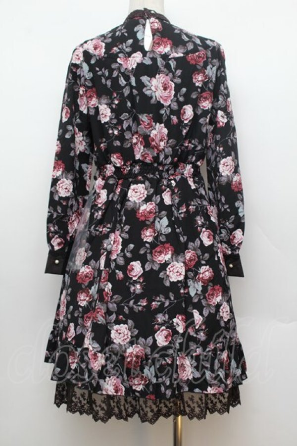 画像2: axes femme / 総バラベルト付ワンピース  黒 S-26-01-04-048-AX-OP-HR-ZS (2)