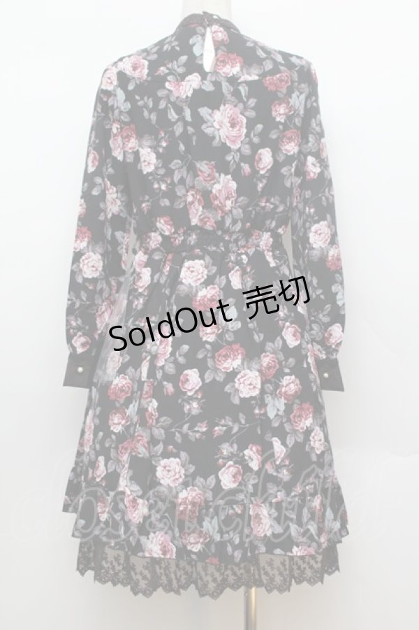 画像2: axes femme / 総バラベルト付ワンピース  黒 S-26-01-04-048-AX-OP-HR-ZS (2)