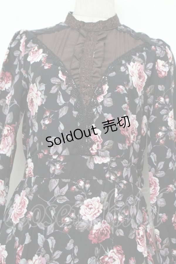 画像3: axes femme / 総バラベルト付ワンピース  黒 S-26-01-04-048-AX-OP-HR-ZS (3)