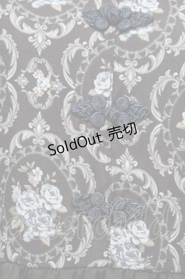 画像4: axes femme / チャイナ×オーナメント柄ワンピース F 黒 S-26-01-04-049-AX-OP-TK-ZS (4)