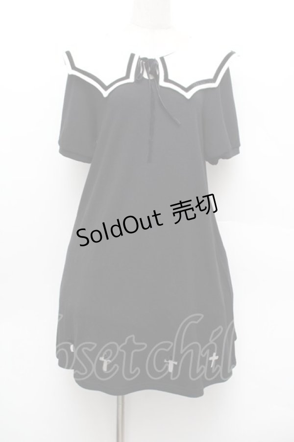 画像1: HELL CAT PUNKS / カットワンピース  黒 S-26-01-04-055-PU-OP-AS-ZS (1)