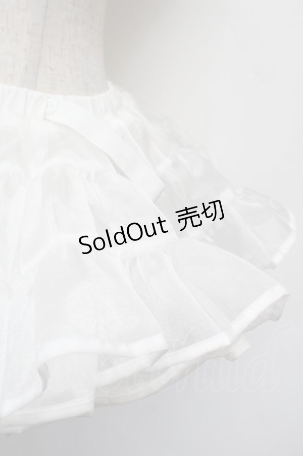 画像2: Hoshibako Works / ハードチュールミニパニエ  白 S-26-01-04-056-LO-PA-AS-ZS (2)