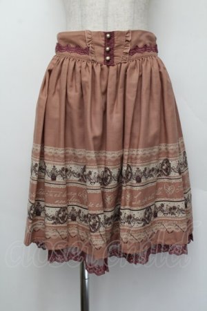 画像: axes femme / アンティークメッセージスカート  アワピンク S-26-01-04-058-AX-SK-HR-ZS