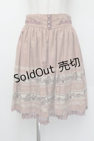 画像: axes femme / アンティークメッセージスカート  アワピンク S-26-01-04-058-AX-SK-HR-ZS