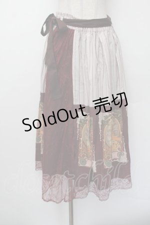 画像: axes femme / ミュシャ パネル柄スカート M パープル S-26-01-04-059-AX-SK-TK-ZS