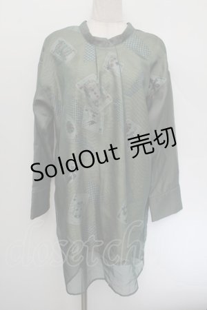 画像: LOLITA / トランプ柄ブラウス F グリーン S-26-01-04-008-LO-TO-TK-ZS