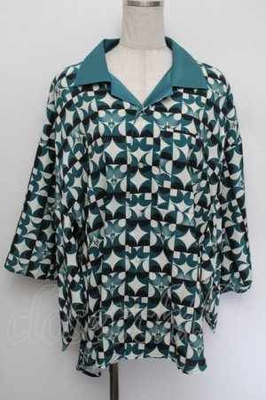 画像: AXES-X / 歌舞伎PT着物スリーブシャツ M グリーン S-26-01-04-009-LO-BL-TK-ZS