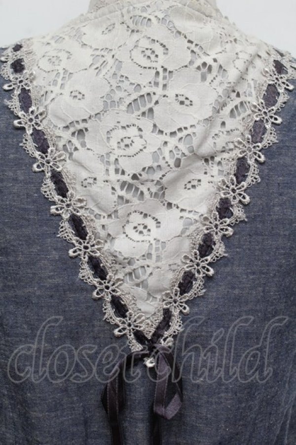 画像3: axes femme / 裾レースベスト  ブルー S-26-01-04-011-AX-BL-HR-ZS (3)