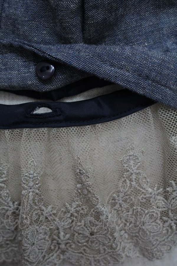 画像4: axes femme / 裾レースベスト  ブルー S-26-01-04-011-AX-BL-HR-ZS (4)