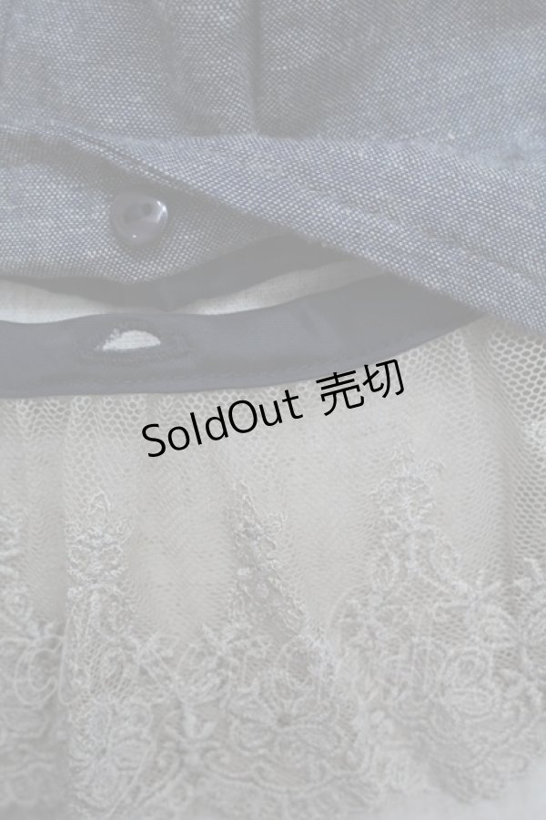 画像4: axes femme / 裾レースベスト  ブルー S-26-01-04-011-AX-BL-HR-ZS (4)