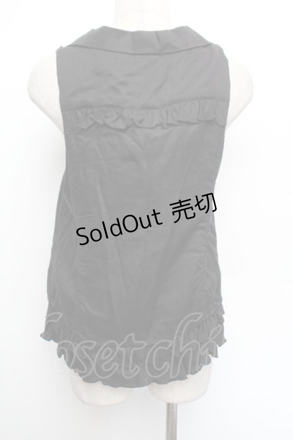 画像3: axes femme / フリルレースベスト  黒 S-26-01-04-016-AX-BL-HR-ZS (3)