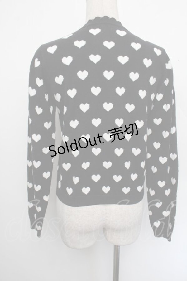 画像4: BABY,THE STARS SHINE BRIGHT / ハートジャガードカーディガン  黒 S-26-01-04-017-BA-TO-AS-ZS (4)