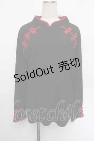 画像: axes femme / チャイナ釦マオカラープルオーバー F 黒 S-26-01-04-019-AX-TO-TK-ZS