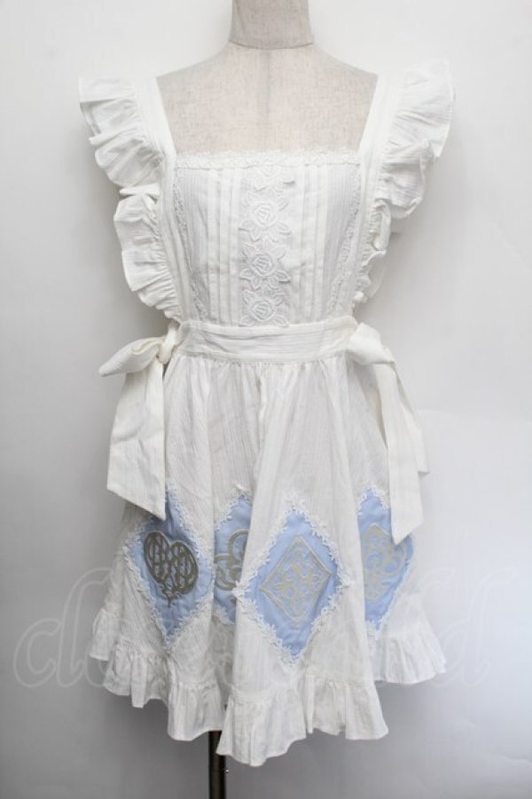 画像1: 絵本少女（海外ロリータブランド） / アリスエプロン  白 S-26-01-04-021-LO-OP-AS-ZS (1)