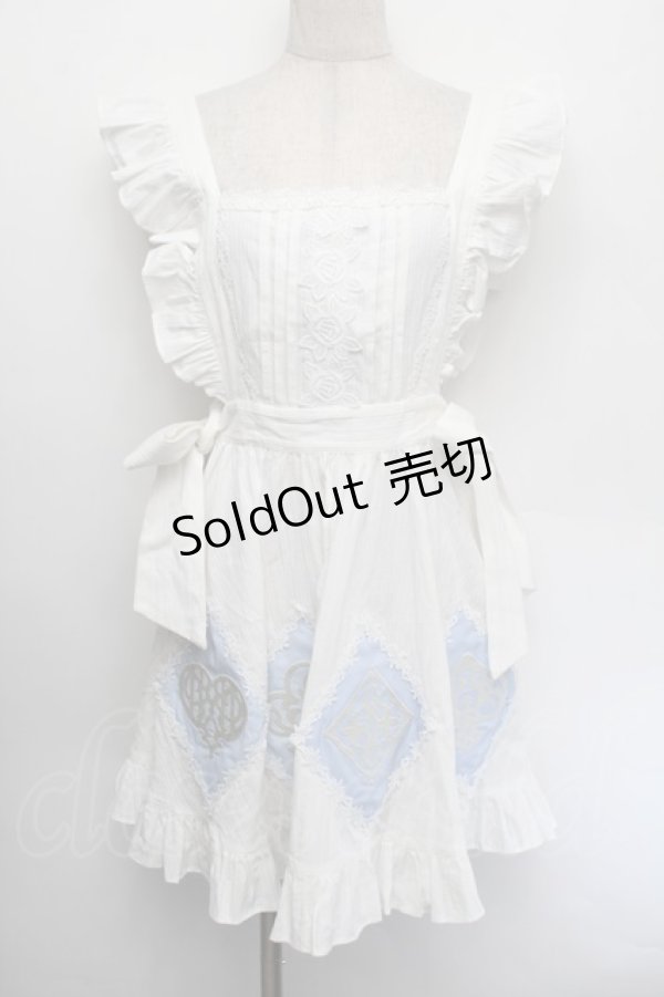 画像1: 絵本少女（海外ロリータブランド） / アリスエプロン  白 S-26-01-04-021-LO-OP-AS-ZS (1)