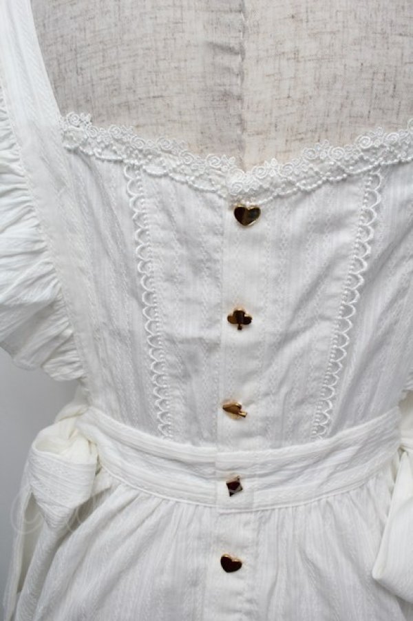 画像4: 絵本少女（海外ロリータブランド） / アリスエプロン  白 S-26-01-04-021-LO-OP-AS-ZS (4)