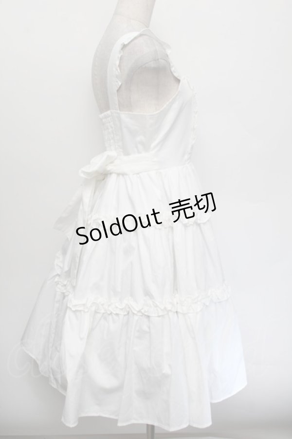 画像2: Alice Mashiro / TT*MAAフリルジャンパースカート S 白 S-26-01-04-022-LO-OP-AS-ZS (2)