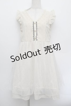 画像: axes femme POETIQUE / ドットフロッキーノースリワンピース  オフ S-26-01-04-023-AX-OP-AS-ZS