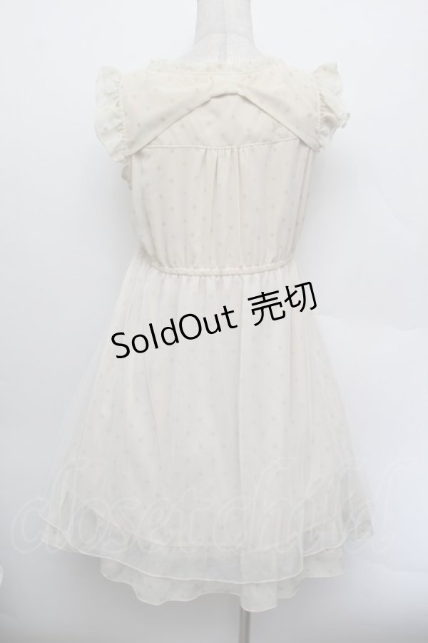 画像3: axes femme POETIQUE / ドットフロッキーノースリワンピース  オフ S-26-01-04-023-AX-OP-AS-ZS (3)