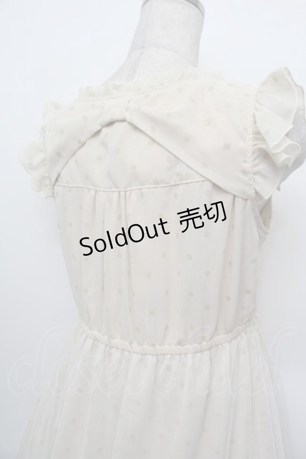 画像4: axes femme POETIQUE / ドットフロッキーノースリワンピース  オフ S-26-01-04-023-AX-OP-AS-ZS (4)