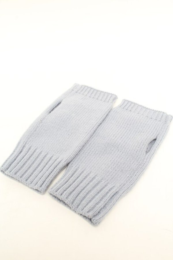 画像2: axes femme / チャイナ釦ニット手袋  サックス S-26-01-08-004-AX-ZA-TK-ZS (2)