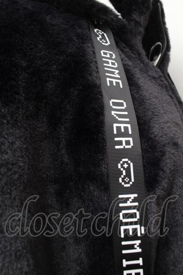 画像4: NOEMIE / ねこ耳ユニセックスファーブルゾン  黒ｘ白 S-26-01-08-032-LO-CO-HR-ZS (4)