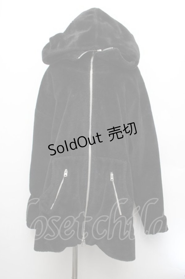 画像1: CIVARIZE / ビックシルエットボアパーカー  黒 S-26-01-08-033-GO-TO-HR-ZS (1)