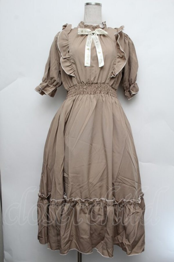 画像1: m petit by misako / NINA'SコラボAMハイショクメローワンピース S ベージュ S-26-01-08-034-LO-OP-HR-ZS (1)