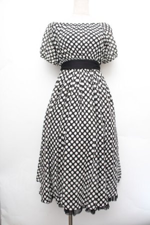 画像: PINK HOUSE / ドットワンピース  黒ｘ白 S-26-01-08-044-LO-OP-AS-ZS