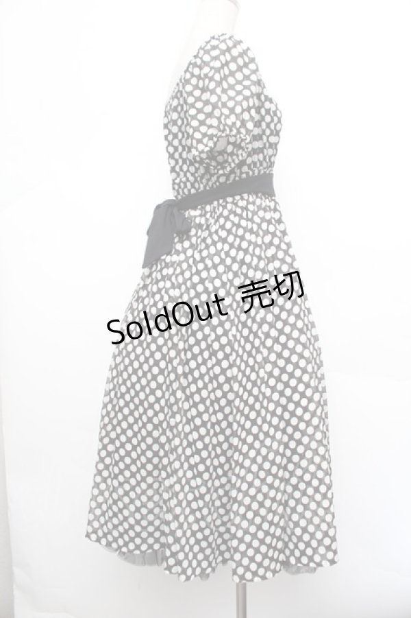 画像2: PINK HOUSE / ドットワンピース  黒ｘ白 S-26-01-08-044-LO-OP-AS-ZS (2)