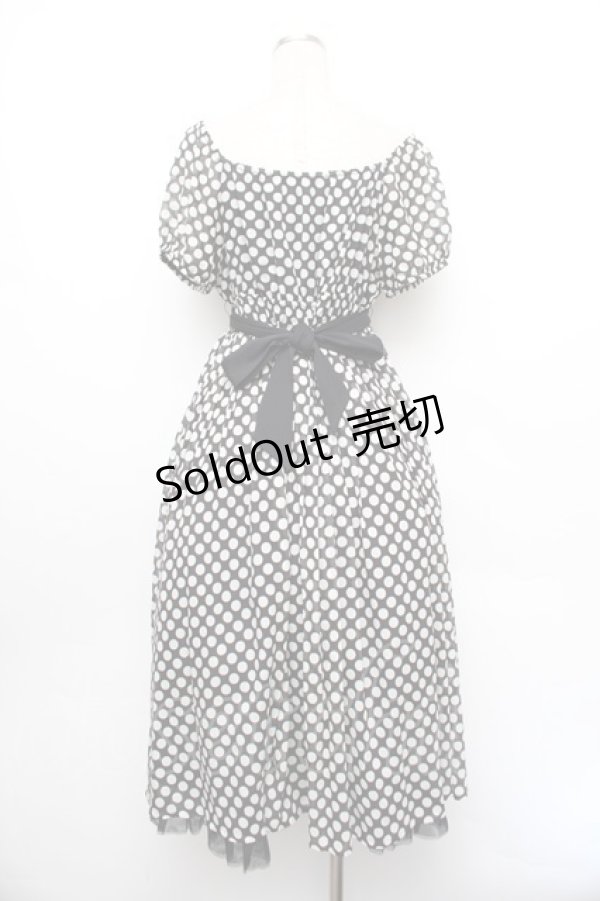 画像3: PINK HOUSE / ドットワンピース  黒ｘ白 S-26-01-08-044-LO-OP-AS-ZS (3)