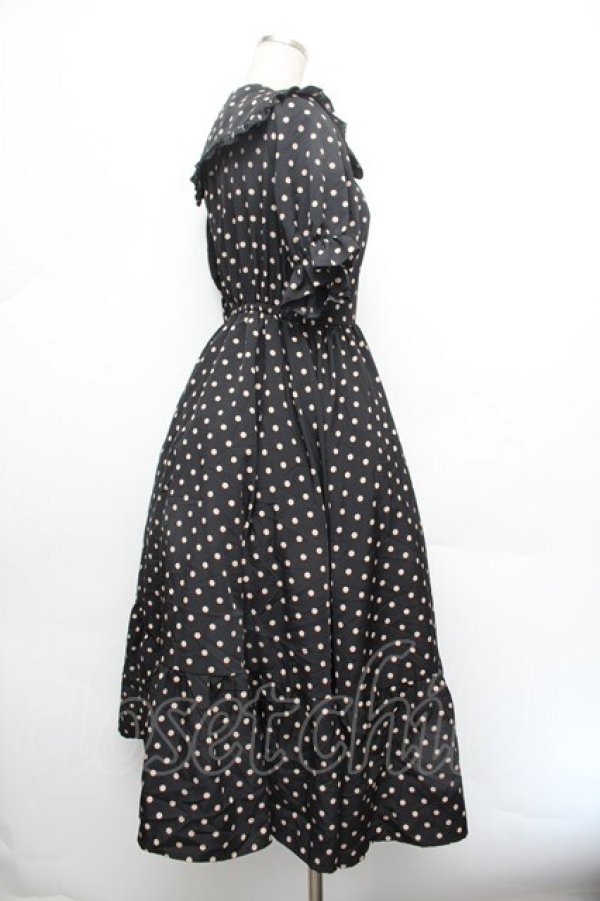 画像2: m petit by misako / 梨地水玉半袖ワンピース S 黒 S-26-01-08-045-LO-OP-HR-ZS (2)
