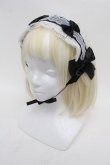 画像1: LOLITA / ヘッドドレス  黒×白 S-26-01-08-006-LO-ZA-TK-ZS (1)